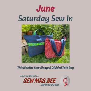 June 13th 2026 Saturday Sew In - Divided Tote Bag